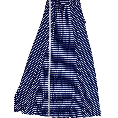 Isabel Maternity Maxi Dress Blue White Stripe Small