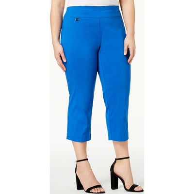 Alfani Capri Pants 24W 3X Blue Tummy Control