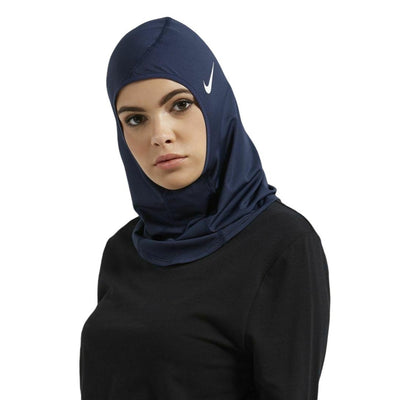 NIKE Pro Hijab 1.0 XS Small Navy Blue Full Coverage