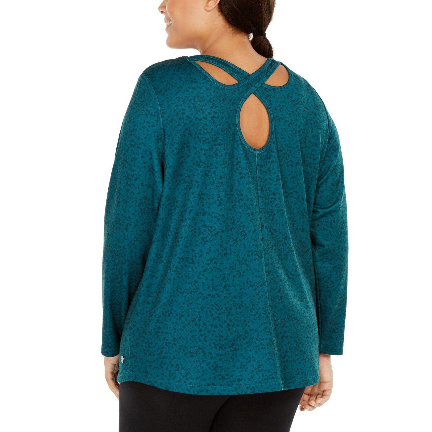 Ideology Athletic Top Plus Size 2X Green/Black