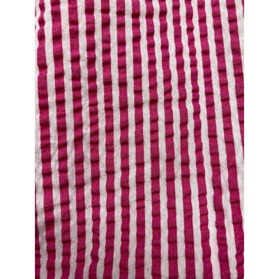 High Rise Belted Shorts Medium Pink White Striped