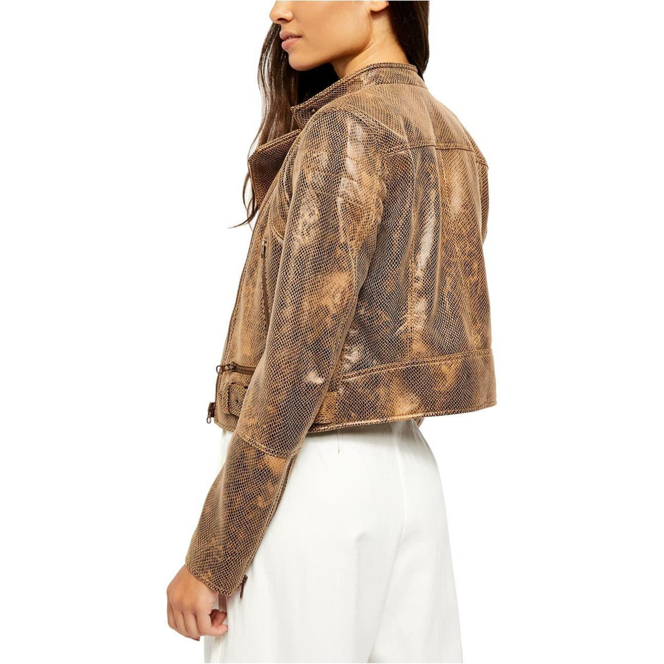 Free People Faux Leather Moto Jacket XS