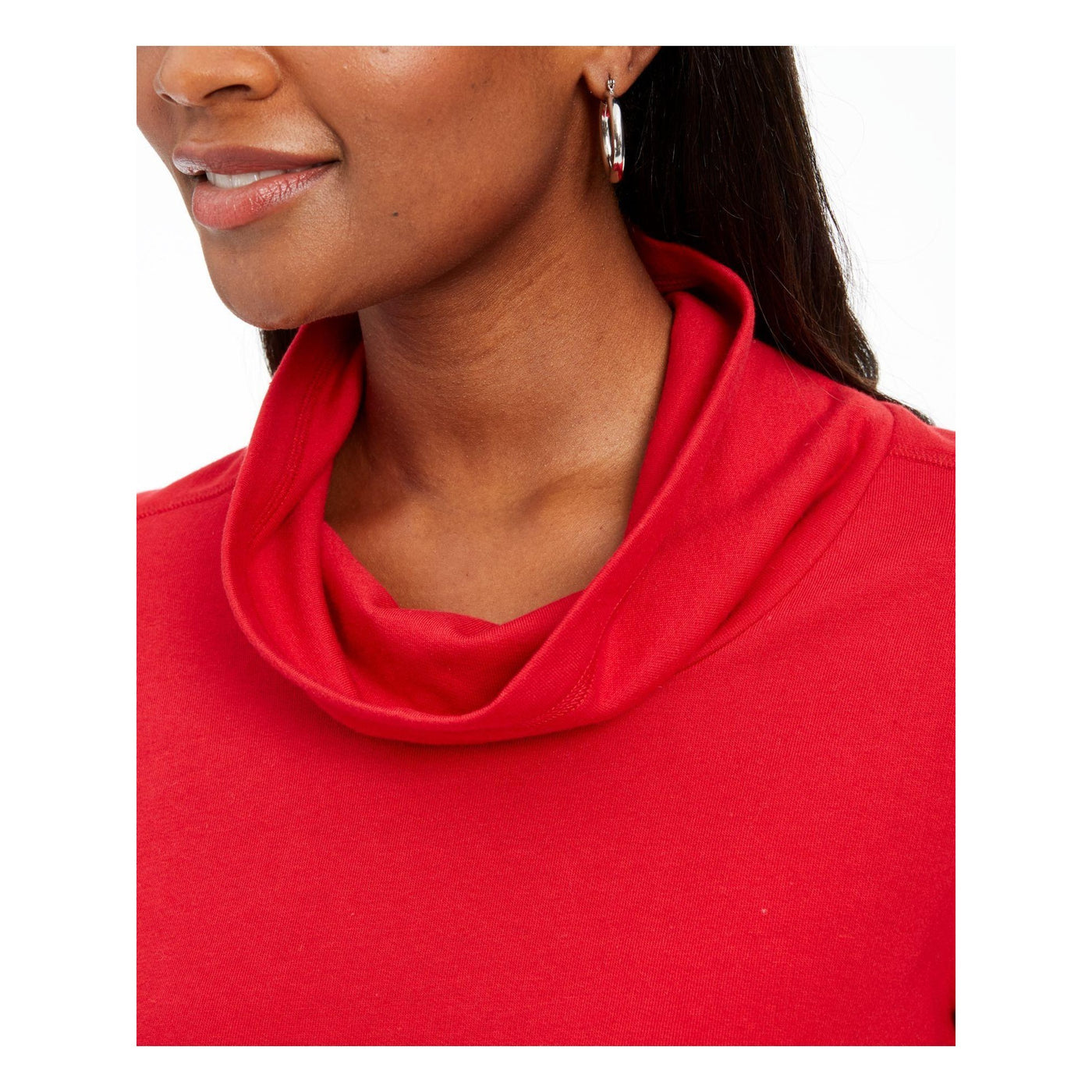 Karen Scott Cowl-Neck Top XXL Red