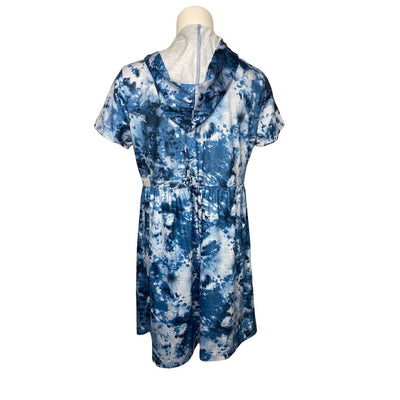 BeBop Hoodie Dress XS Blue Tie Dyed