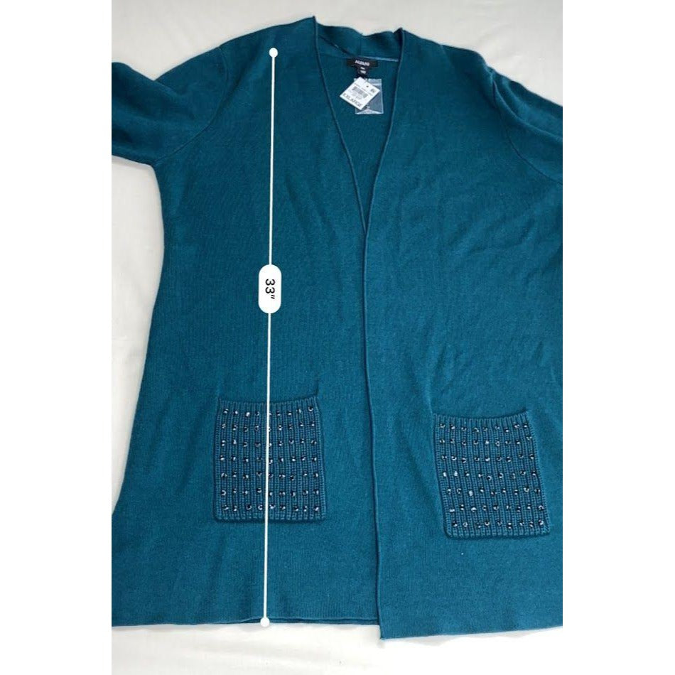 Alfani Long Cardigan Sweater XXL 2XL Dark Teal