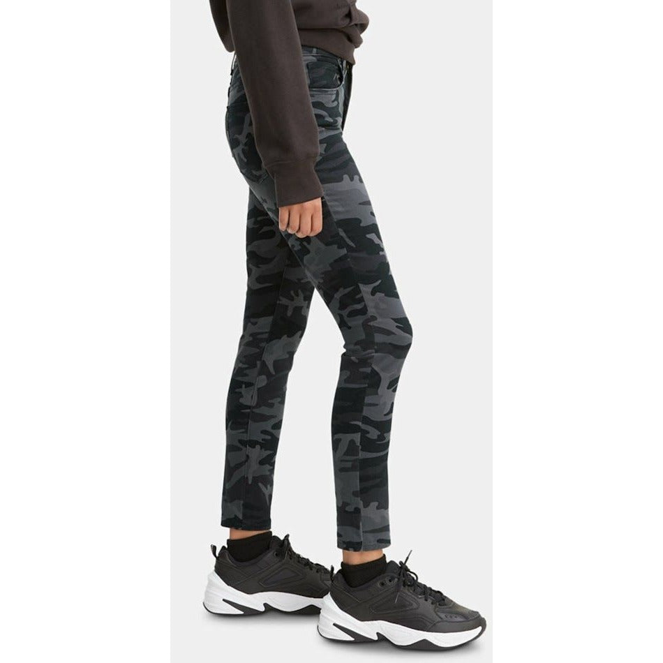 Levi's 721 Skinny Ankle Jeans 25 Gray Camo