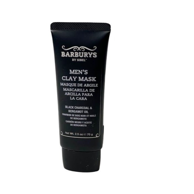 Barburys by Sibel Men's Clay Mask Charcoal & Bergamont Oil 2.5 oz