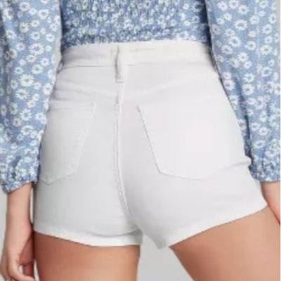 Wild Fable Jean Shorts 0 XS White High-Rise