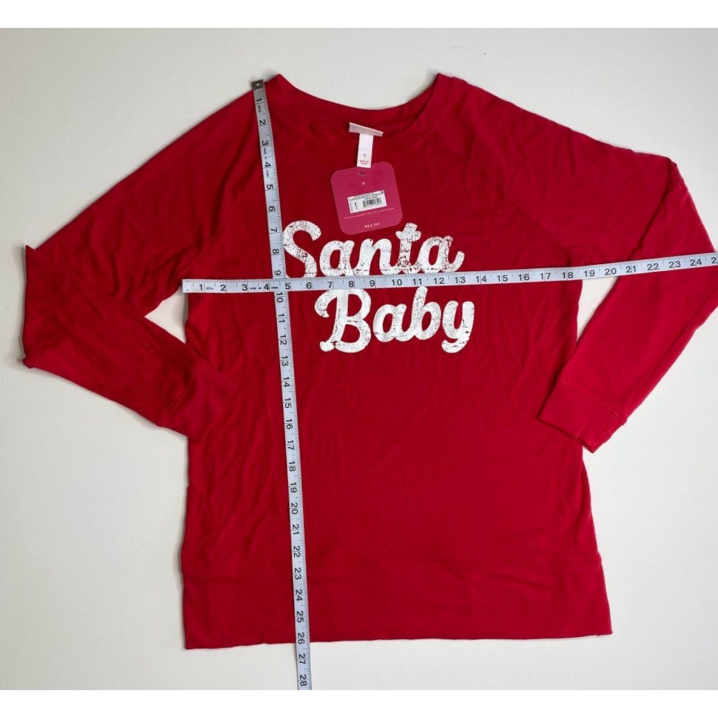 Isabel Maternity Top Small Santa Baby Red