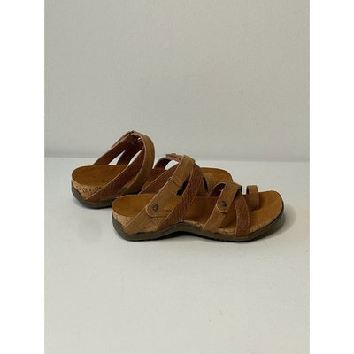 Bearpaw Strappy Thong Cork Brown Sandals 5