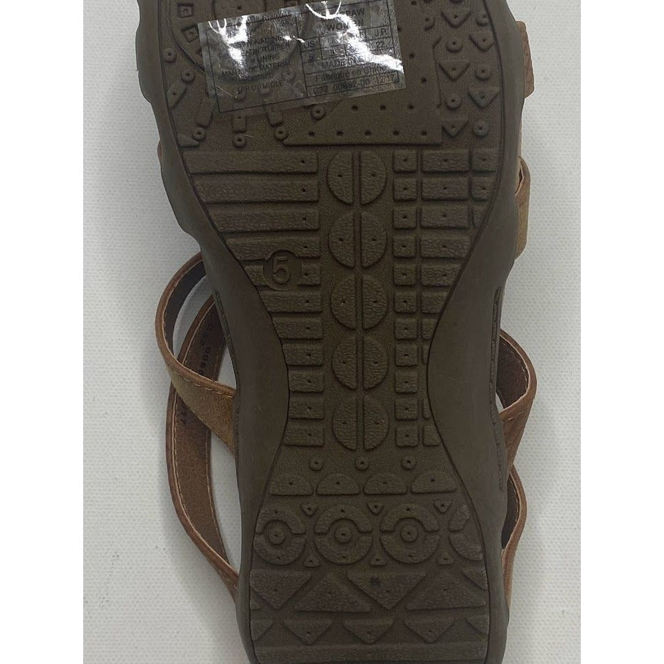 Bearpaw Strappy Thong Cork Brown Sandals 5