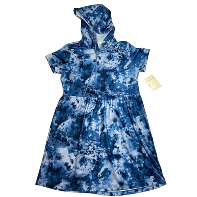 BeBop Hoodie Dress XS Blue Tie Dyed