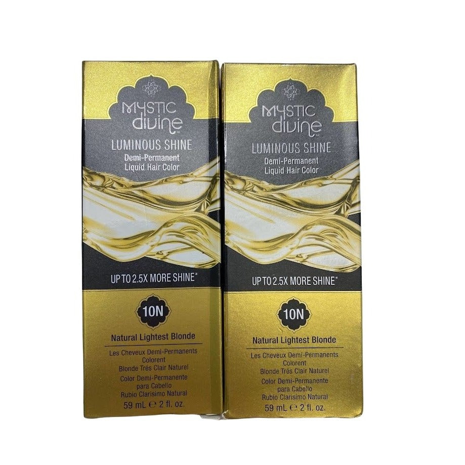 2 MYSTIC DIVINE Demi-Permanent Hair Color 10N Natural Lightest Blonde