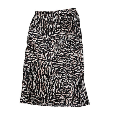 Calvin Klein Midi Skirt XL Black White Tiger Print