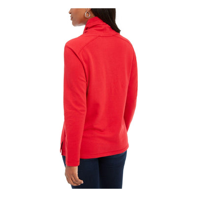 Karen Scott Cowl-Neck Top XXL Red