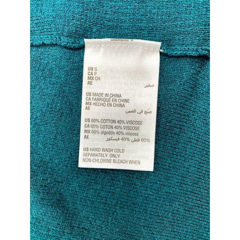 Alfani Long Cardigan Sweater Medium Dark Teal