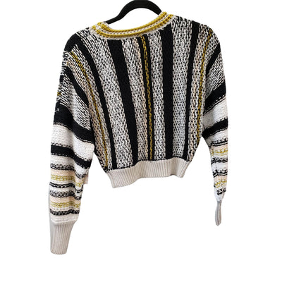 Free People Oversized Sweater Black/White Chunky-Knit