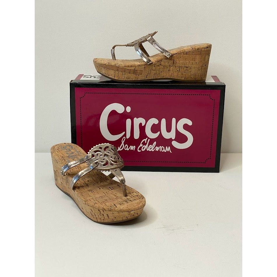 Circus Sam Edelman Cork Platform Wedge Sandals 6.5