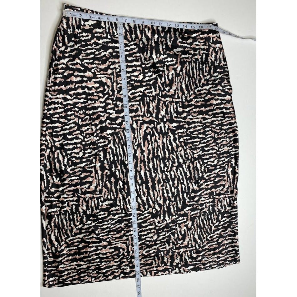 Calvin Klein Midi Skirt XL Black White Tiger Print