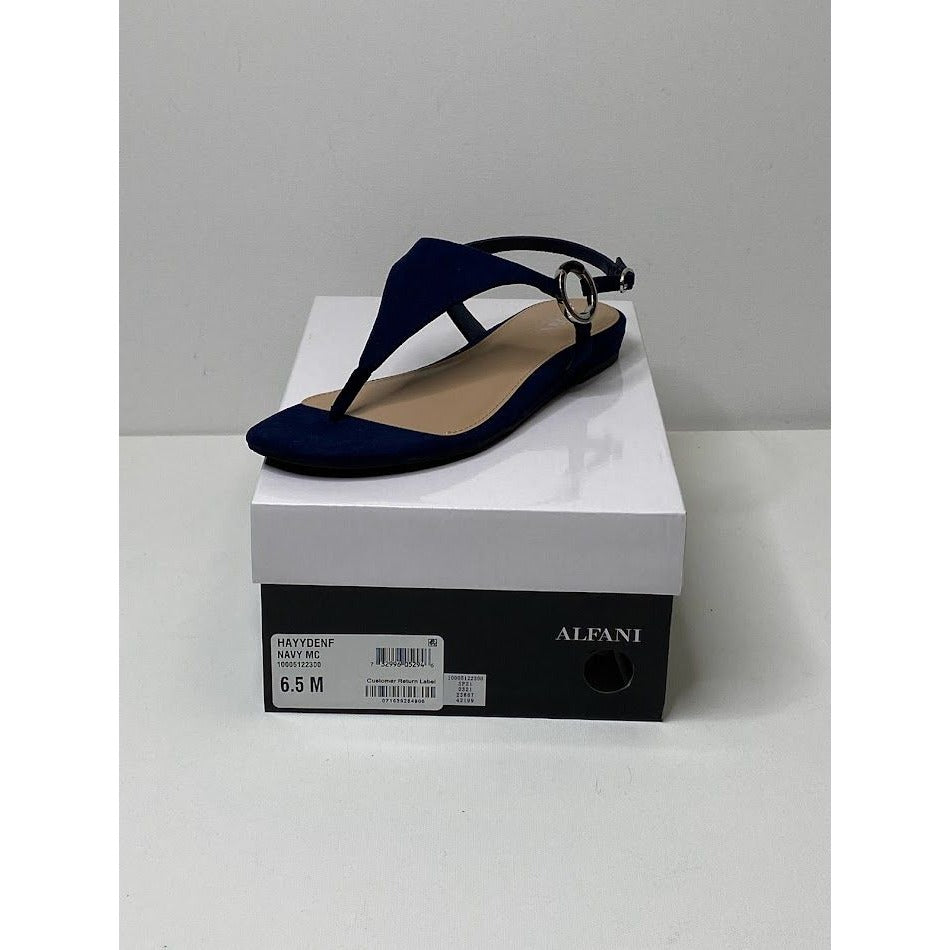 Alfani Hayyden Thong Sandals 6.5 Dark Navy