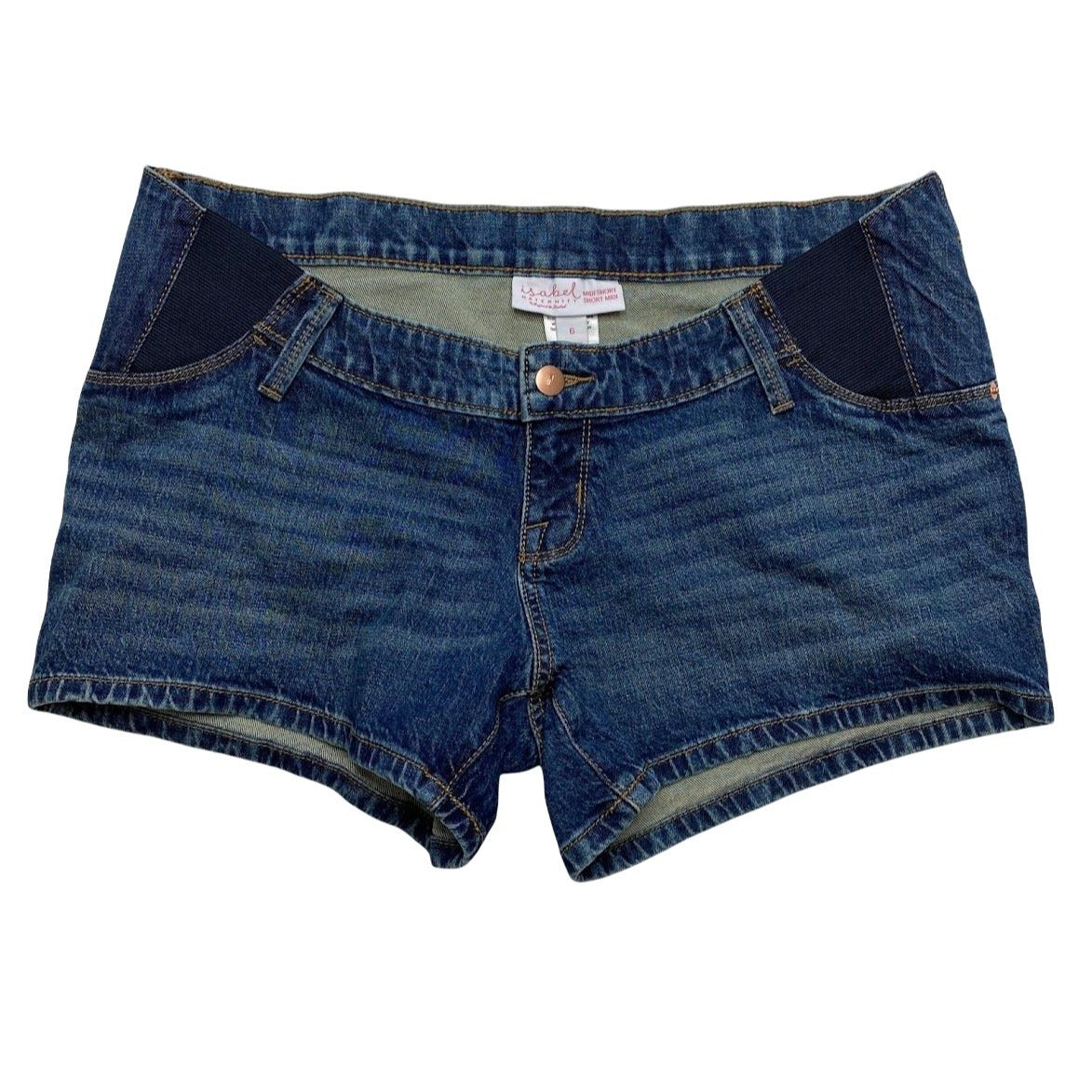 Maternity Side Panel Jean Shorts 6 Small