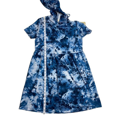 BeBop Hoodie Dress Small Blue Tie Dyed