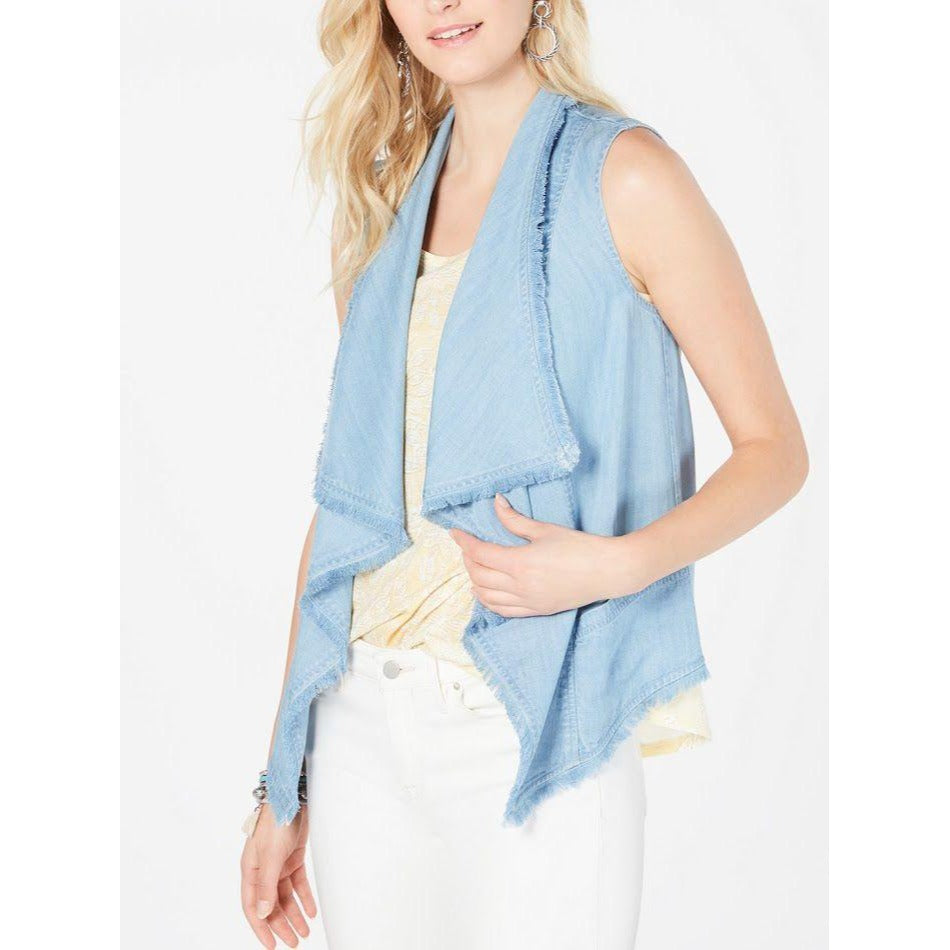 Style & Co Cardigan XL Blue Open-Front