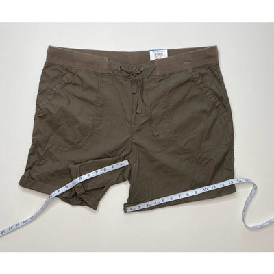 Style & Co Utility Shorts XL Brown Rolled Drawstring Comfort Waist