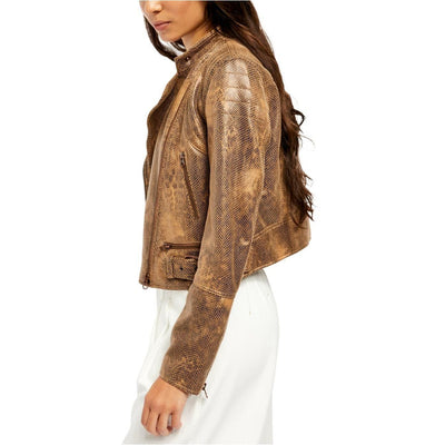 Free People Faux Leather Moto Jacket XS