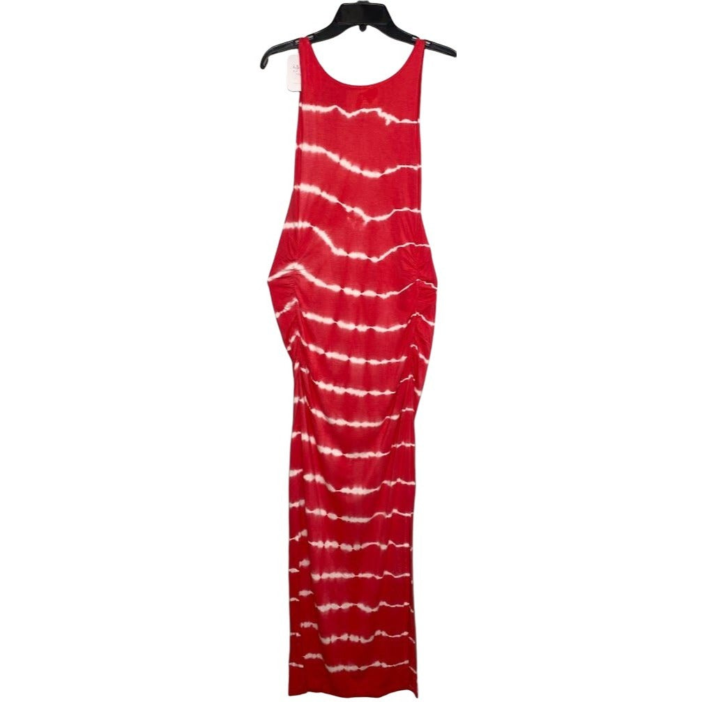 Isabel Maternity Maxi Dress Faded Red White Large