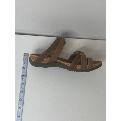 Bearpaw Strappy Thong Cork Brown Sandals 5