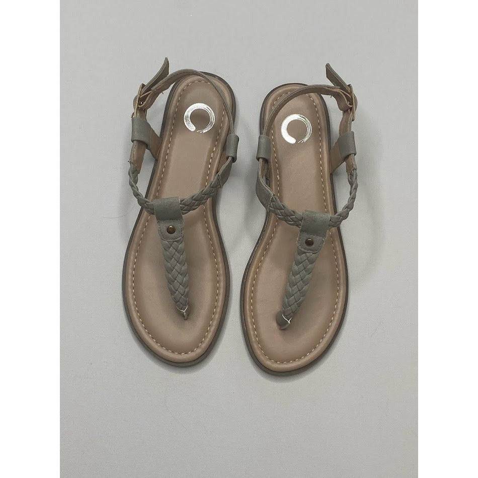 Journee Collection Thong Sandals 7 Grey