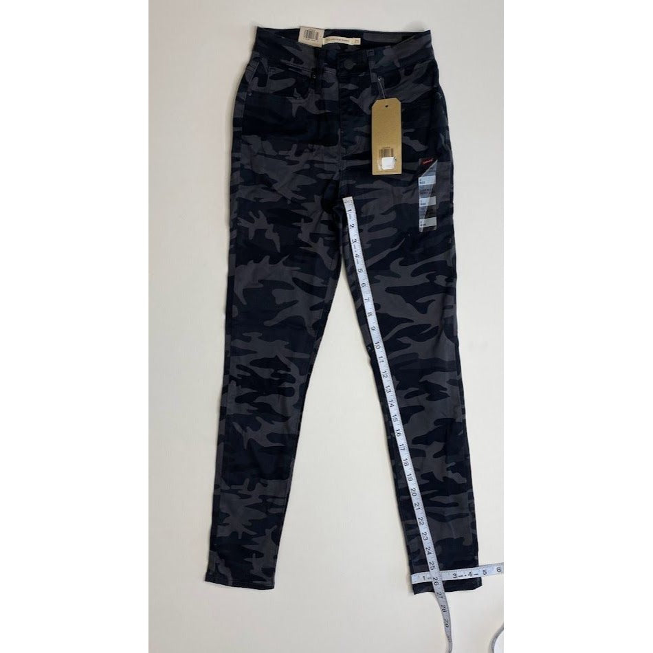 Levi's 721 Skinny Ankle Jeans 25 Gray Camo