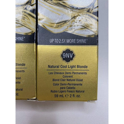 2 MYSTIC DIVINE Luminous Shine Demi-Permanent Hair Color 9NV Natural Cool Lt Brown