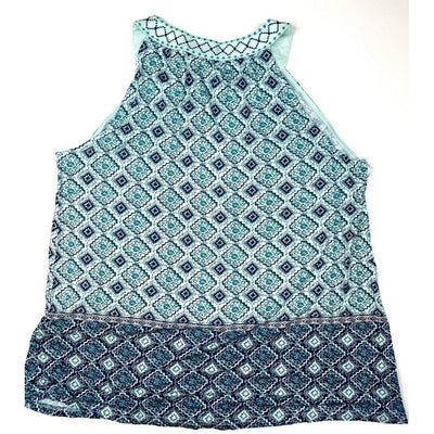 Style & Co Top XL Blue Green Sleeveless