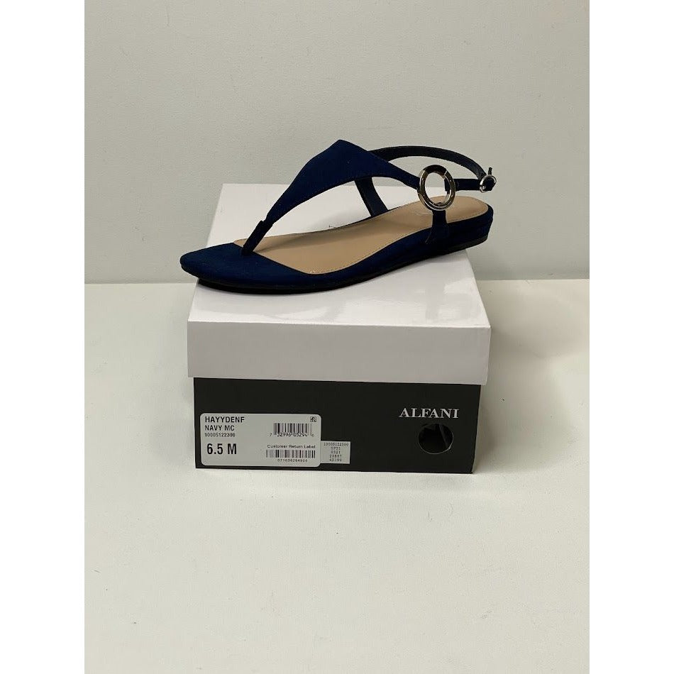 Alfani Hayyden Thong Sandals 6.5 Dark Navy