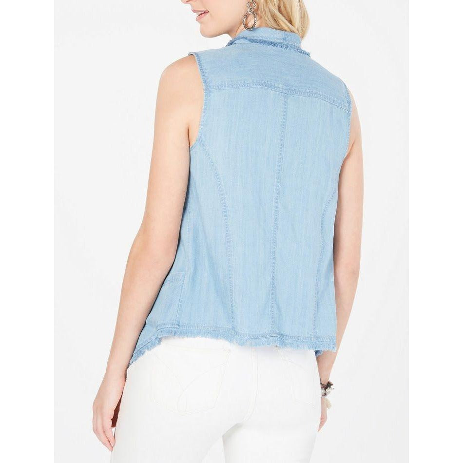 Style & Co Cardigan XL Blue Open-Front