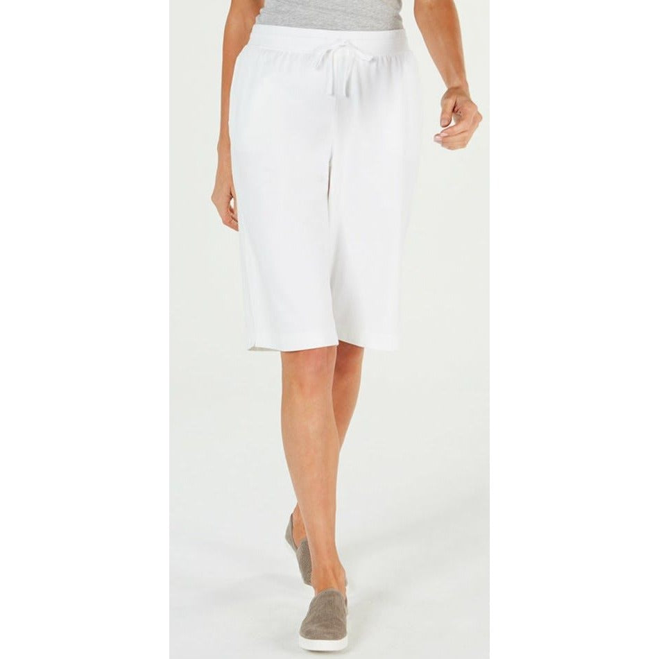 Karen Scott Skimmer Shorts Small White