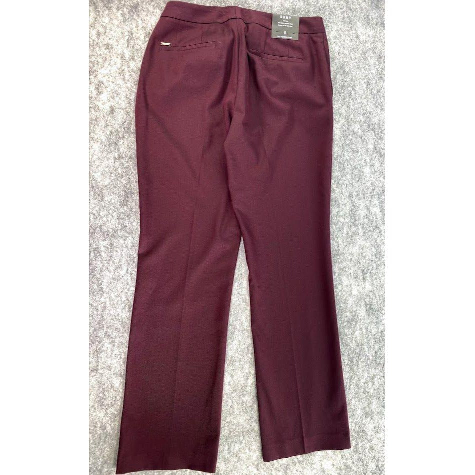 DKNY Bootcut Pants 6 Small Wine Red