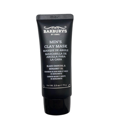 Barburys by Sibel Men's Clay Mask Charcoal & Bergamont Oil 2.5 oz