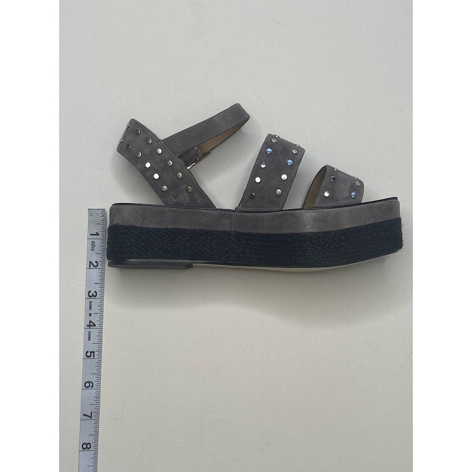 Charles David Espadrille Platform Sandals 5.5 Black Gray Charles David Espadrille Platform Sandals 5.5 Black Gray