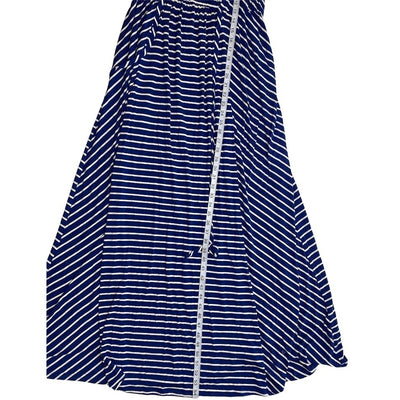 Isabel Maternity Maxi Dress Blue White Stripe XL