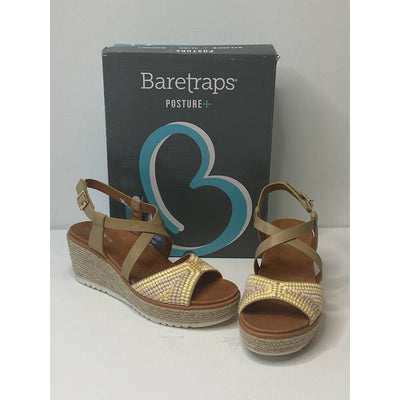 Barestraps Posture Plus Espadrille Platform Wedge Sandals 8