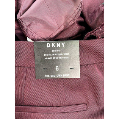 DKNY Bootcut Pants 6 Small Wine Red