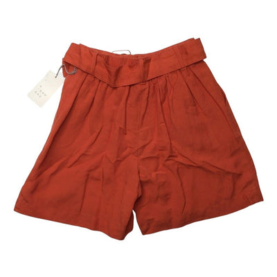 High Rise Cotton Belted Shorts Women's Small