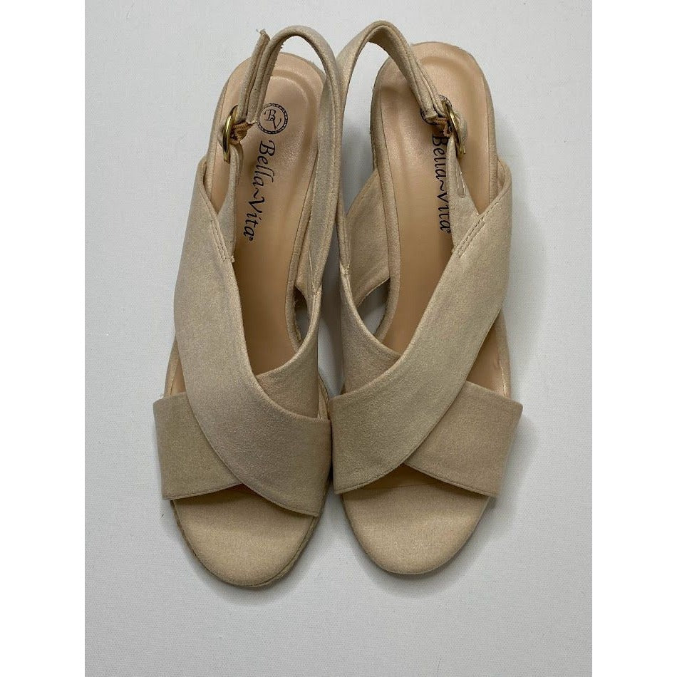 Bella Vita Nadette II Espadrille Wedge Sandals 9 WW Extra Wide