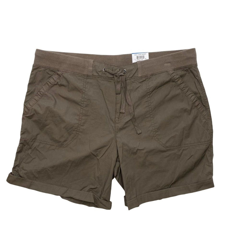 Style & Co Utility Shorts XL Brown Rolled Drawstring Comfort Waist