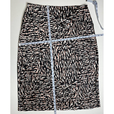 Calvin Klein Midi Skirt XL Black White Tiger Print