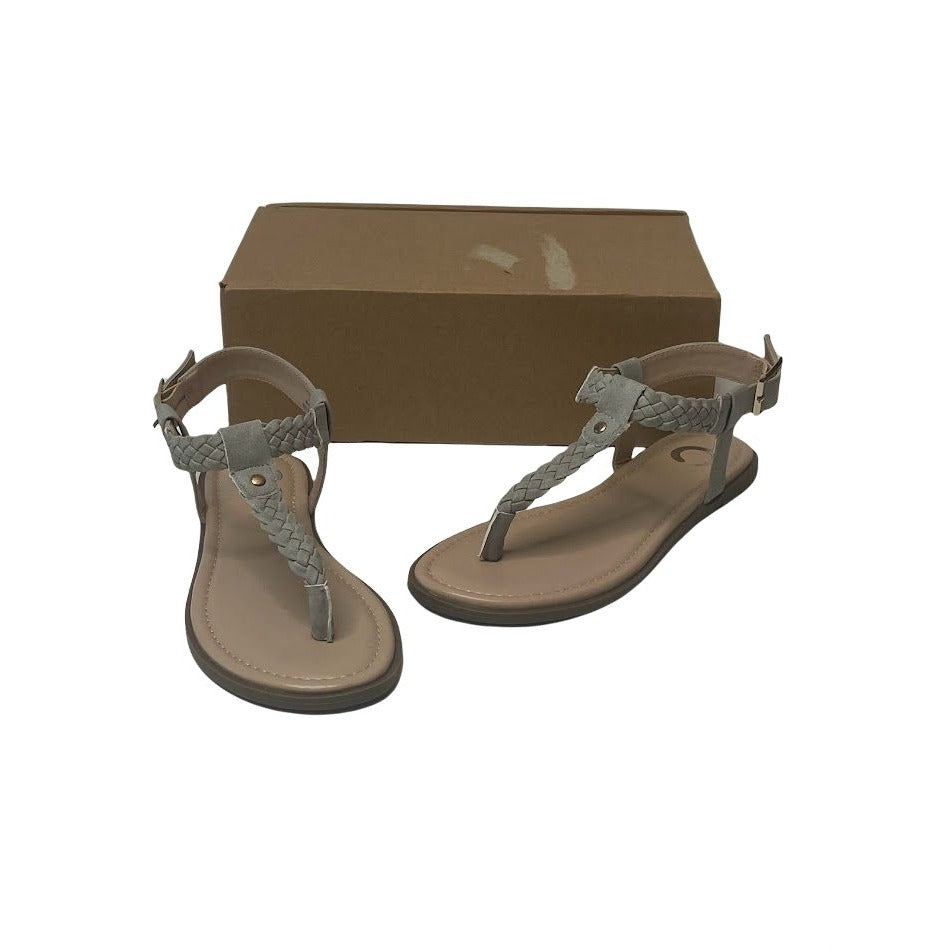 Journee Collection Thong Sandals 7 Grey