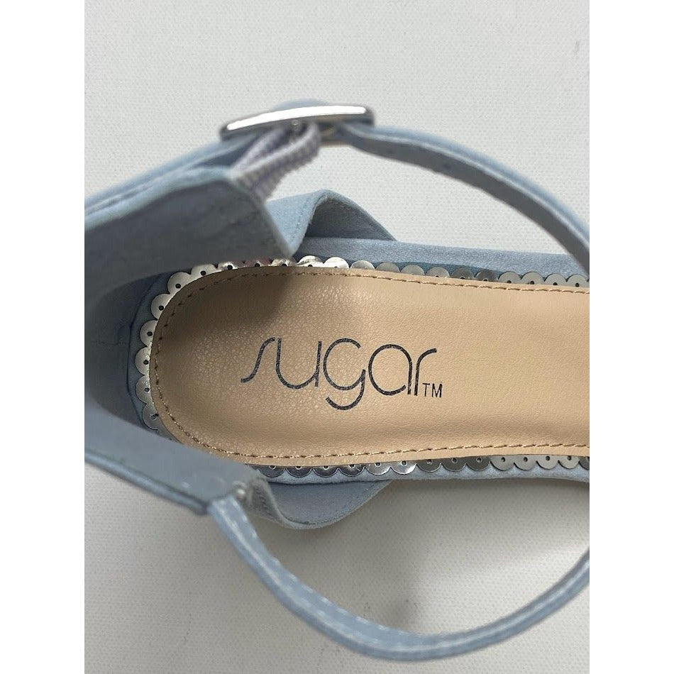 Sugar Block Heel Sandal 8 Blue